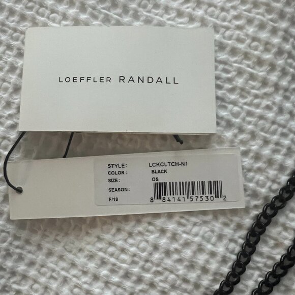 Loeffler Randall Envelope Clutch Turn-Lock Purse Black - Picture 8 of 16